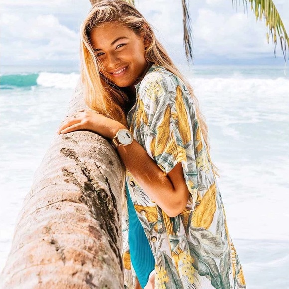 ☀️RIP CURL☀️ TROPIC SOL SHIRT COVER UP - Picture 3 of 12